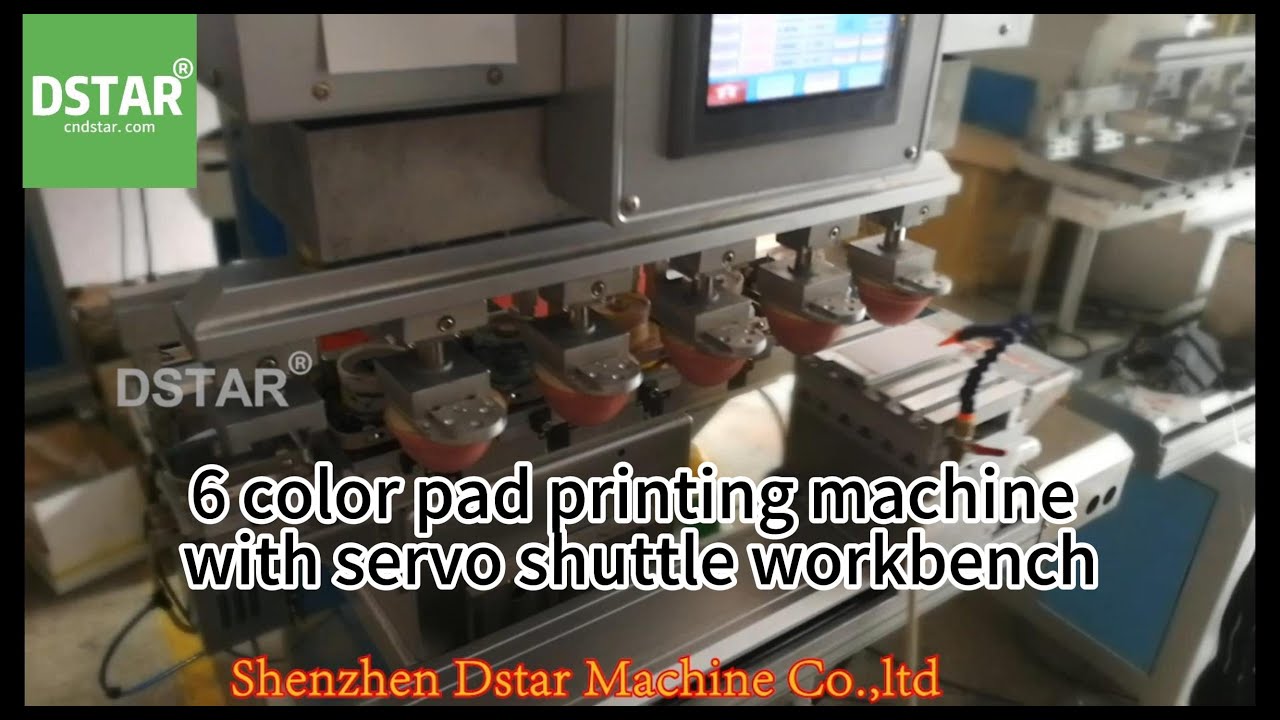 6 Color  Pad Printing Machine with Servo Shuttle Workbench