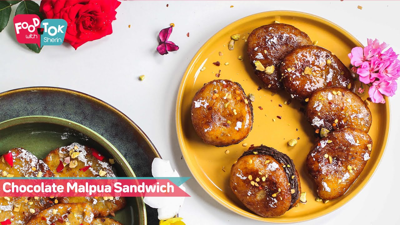 Chocolate Malpua Recipe | Chocolate Malpua Sandwich | Malpua with Chocolate Rabri | Diwali Sweets