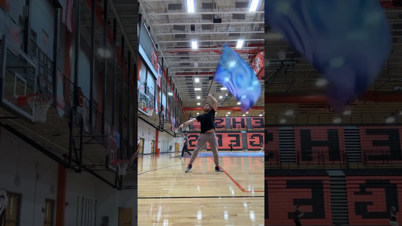 Little Flag Toss Ditty 🤪 #colorguard #flag