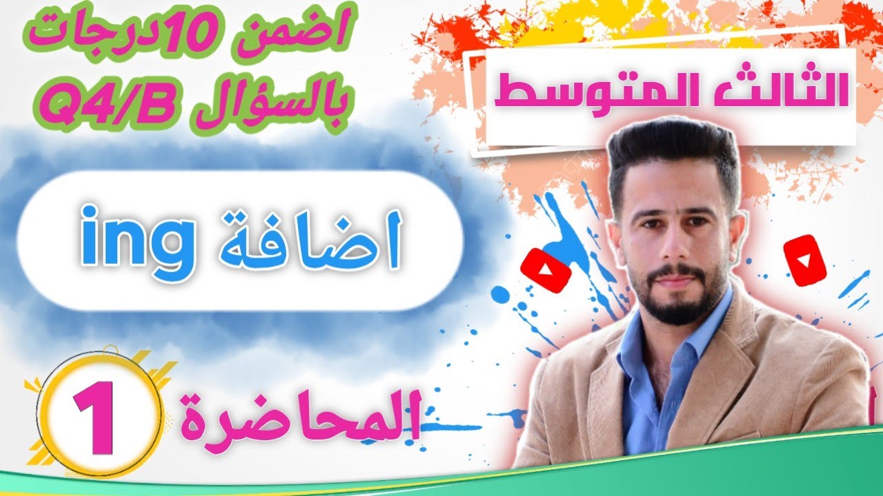 انكليزي ثالث متوسط المحاضرة 1 / اضمن 10درجات على السؤال Q4/B (سؤال الاملاءات ) مواضيع ثابتة بالوزاري
