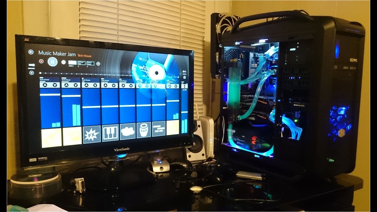 Extreme Water cooling PC build AMD FX XSPC (Cooler Master COSMOS)