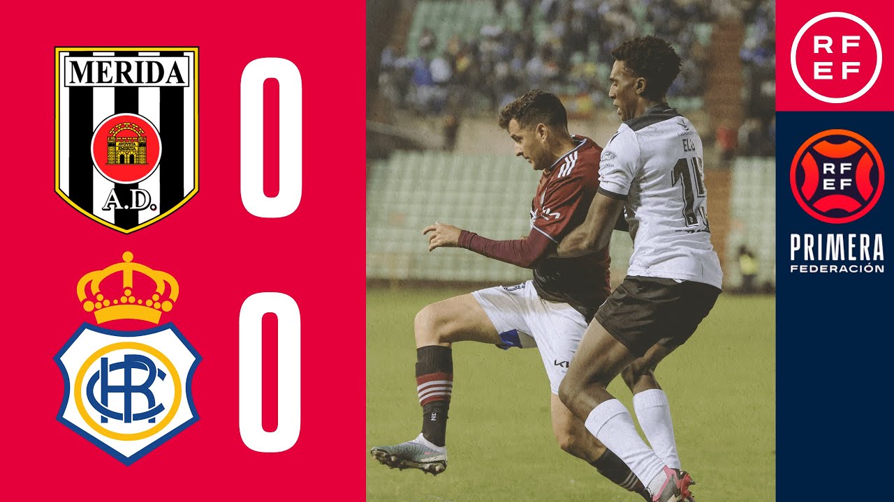 Resumen #PrimeraFederación | AD Mérida 0-0 RC Recreativo de Huelva | Jornada 14, Grupo 2