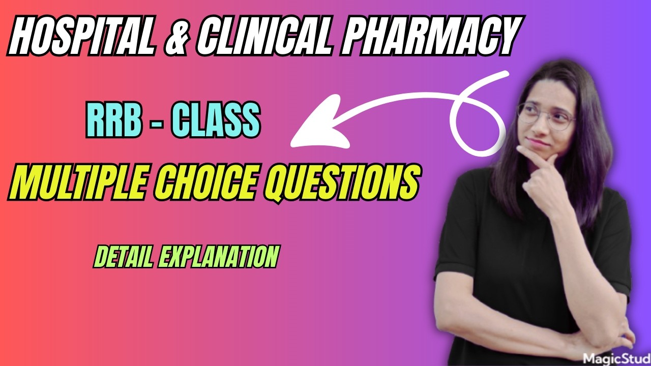Top 20 MCQs of HOSPITAL & CLINICAL PHARMACY | ALL mix Chapters | University + Competitive Exam
