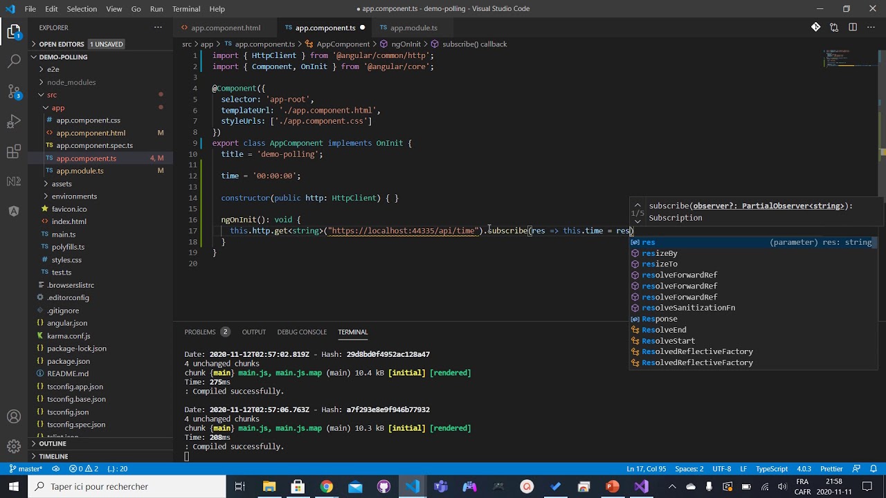 Polling tr&egrave;s simple avec Angular