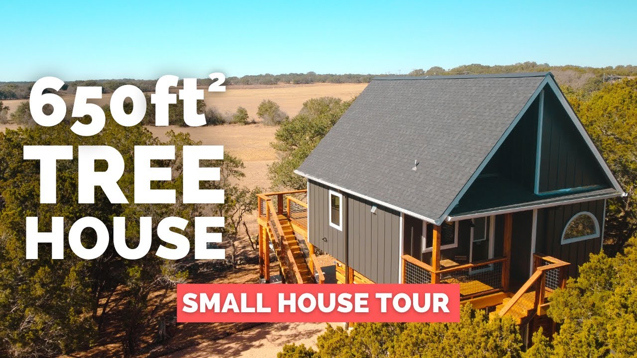 650-sqft Hill Country Treehouse on Airbnb! | Small House Tour