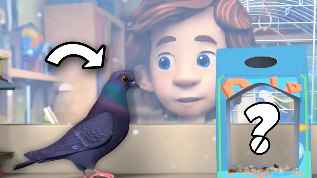 Will this huge pigeon steal the baby birds food? | The Fixies