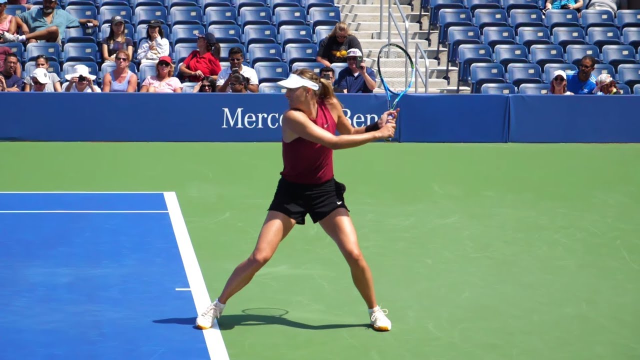 Maria Sharapova Backhand Slow Motion - WTA Tennis Backhand Technique - Two Handed Backhand in Tennis