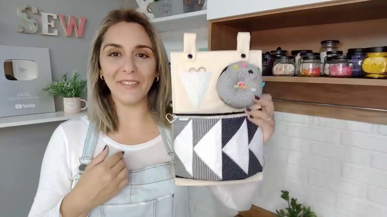 ORGANIZADOR de Parede com RETALHOS ::: By Fê Atelier