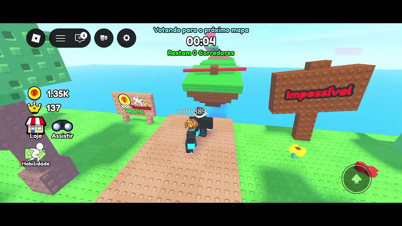 Jogando passe ou morre no roblox