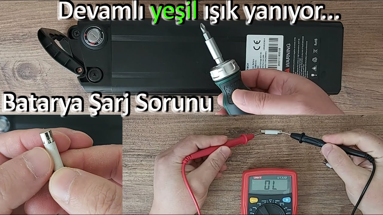 Elektrikli Bisiklet Batarya Şarj Olmuyor | Devamlı Yeşil Işık Yanıyor | RKS MJ1 Batarya Şarj Sorunu