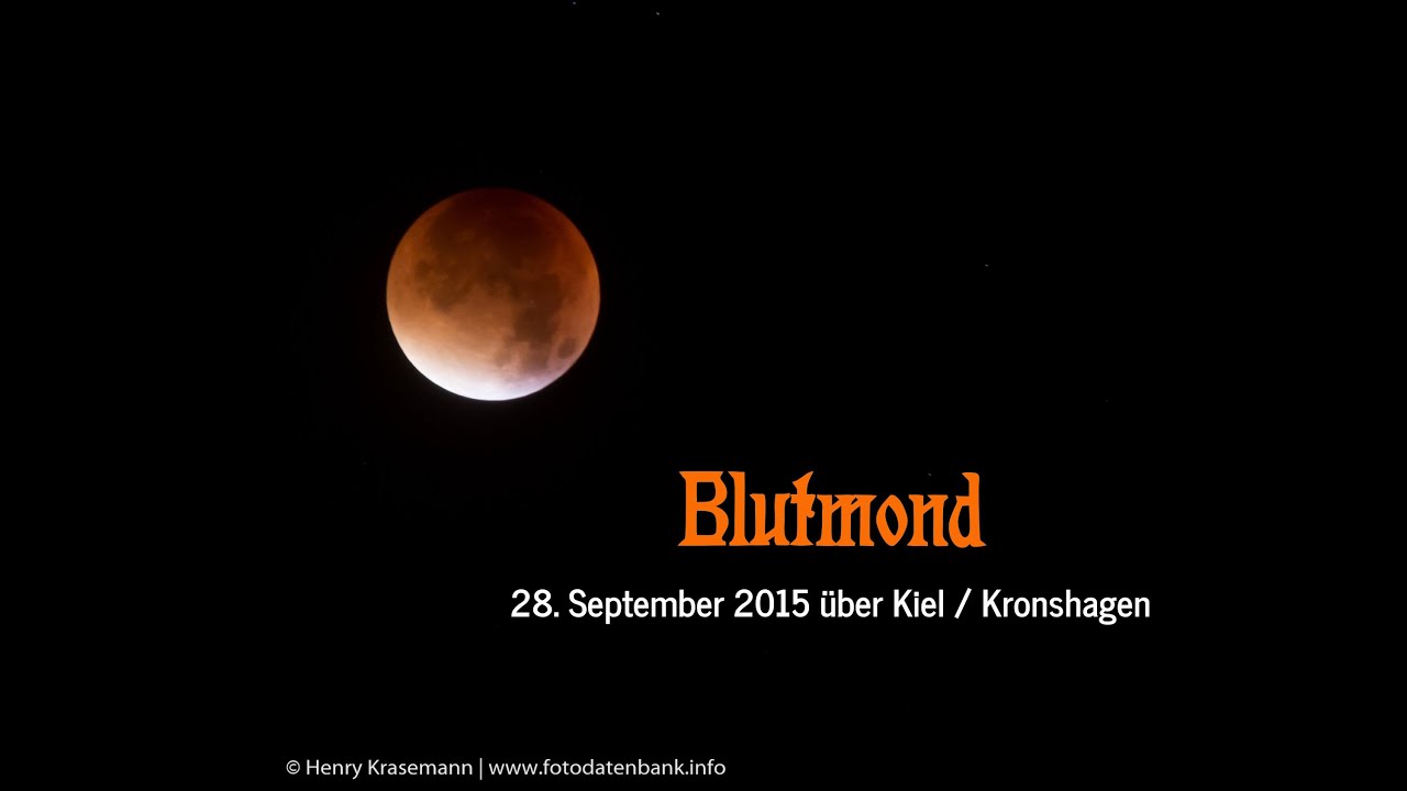 Blutmond 2015 Zeitraffer über Kiel / Kronshagen (Mondfinsternis Timelapse)