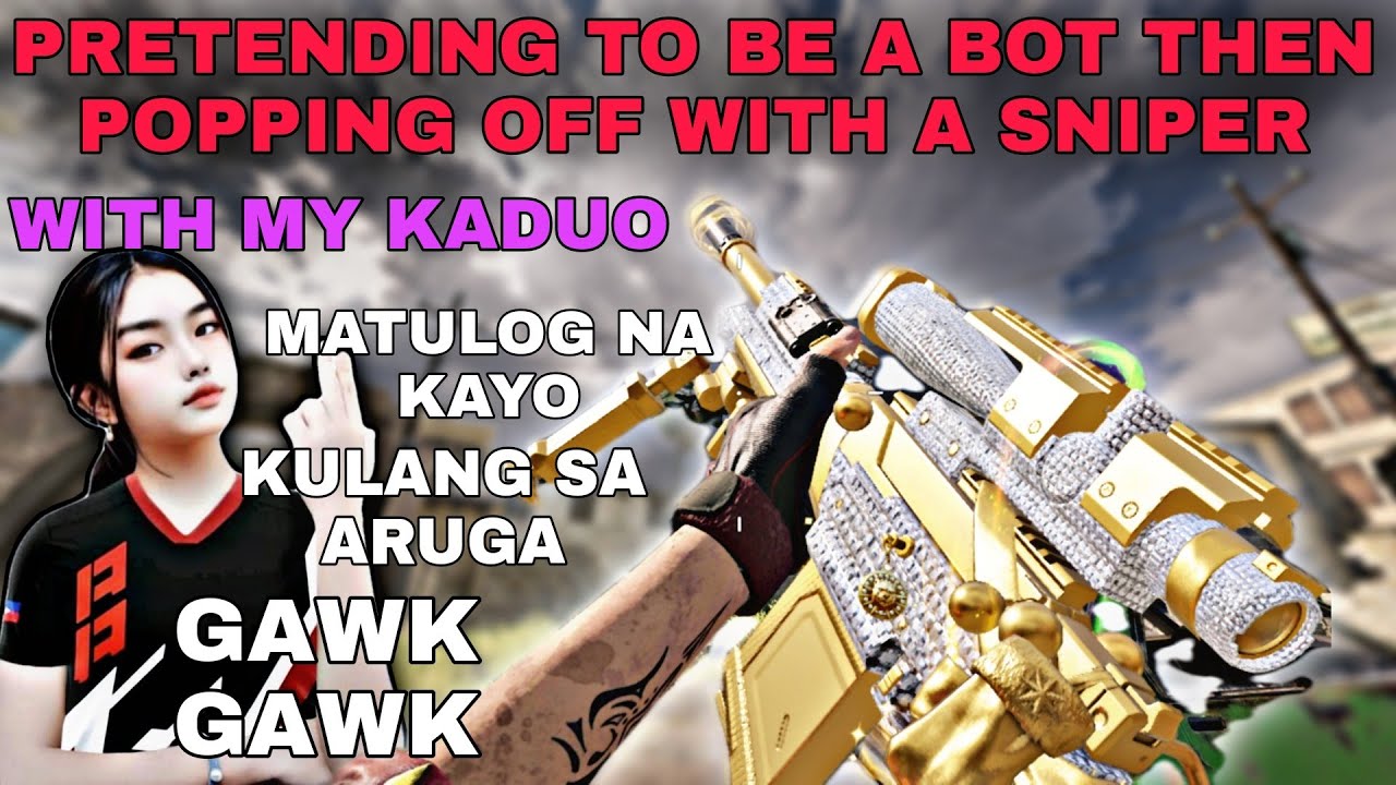 PRETENDING TO BE A BOT THEN POPPING OFF WITH A SNIPER TO TROLL THEM...(WITH MY KADUO)