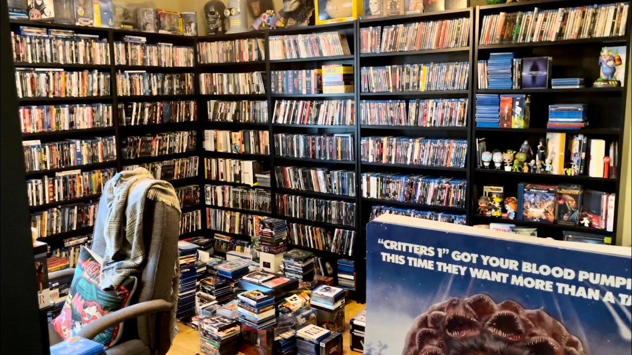 ПОЛНАЯ коллекция фильмов в формате 4K, Blu-Ray и DVD, обзор и тур по кинозалу 2023! С Новым годом 🎆