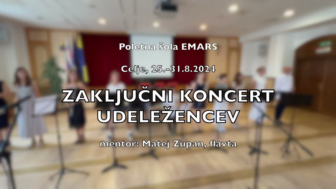 Zaključni koncert udeležencev poletne šole EMARS - flavta (Matej Zupan), 31.8.2024