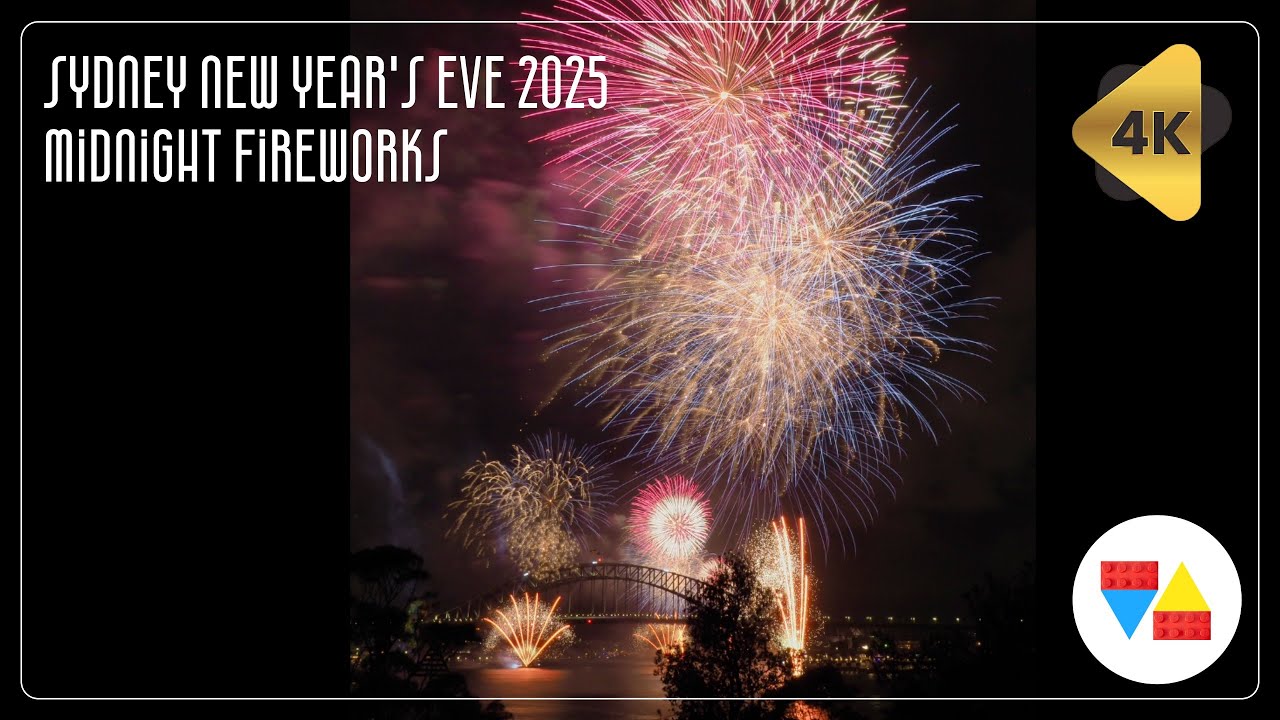 Sydney New Year's Eve 2025 Midnight Fireworks【4K】 #SydNYE #sydneyharbourbridge #sydney #australia