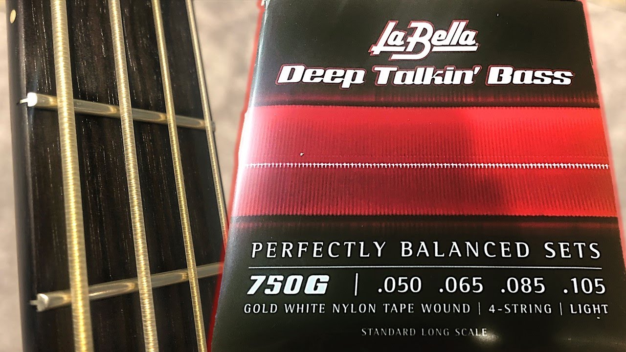 LaBella Deep Talkin' Bass Gold White Nylon Tape Wound Strings (Demo)
