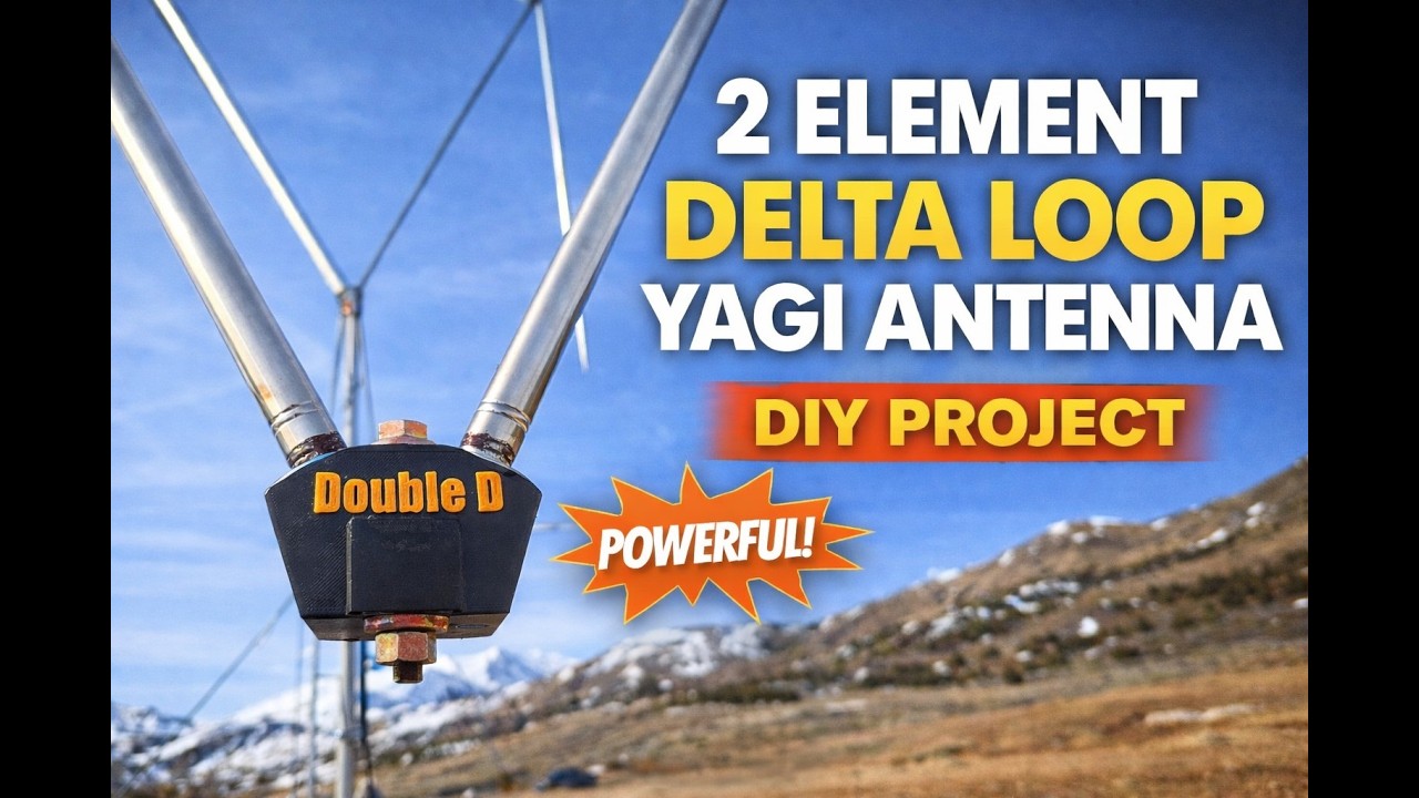 Самодельная портативная дельта-петлевая антенна Яги 2e - Double D