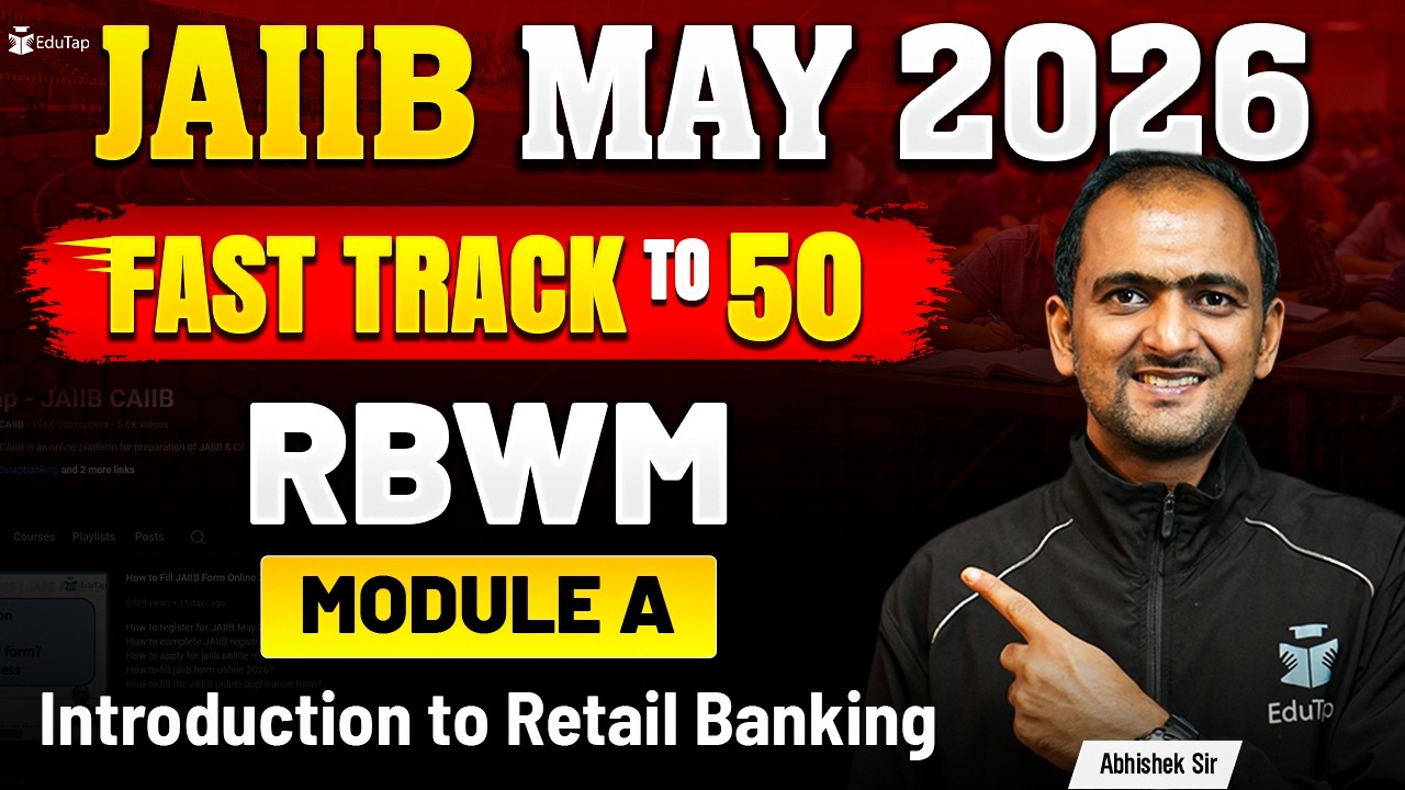JAIIB RBWM Free Online Classes 2026 | Introduction to Retail Banking MCQ Practice