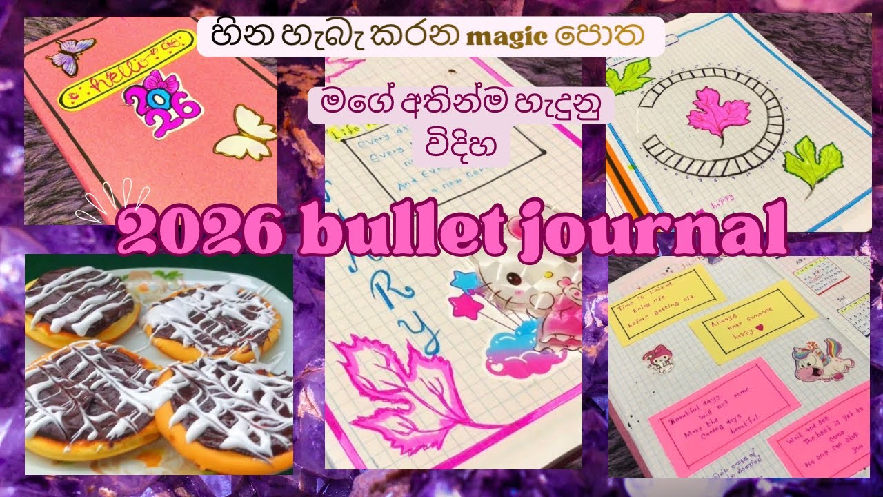 2026 සාර්ථක අවුරුද්දක් කරගන්න මම හදපු හින හැබැ කරන magic පොත| My bullet journal setup#journal#vlog 