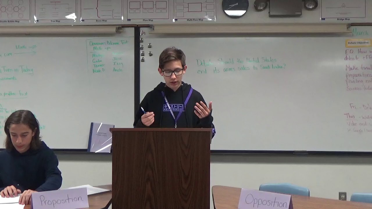 Middle School Debate: Should the United States end its arms sales  to Saudi Arabia?