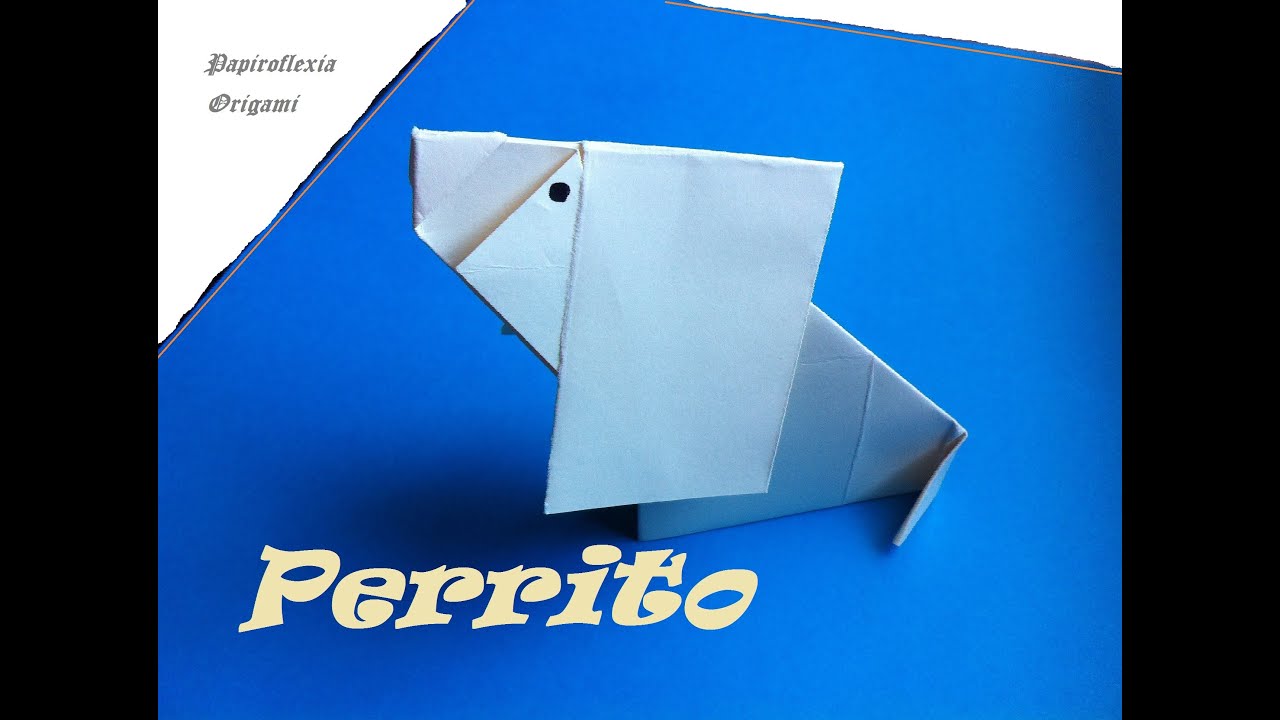 Origami - Papiroflexia. Perro que mueve la cabeza.