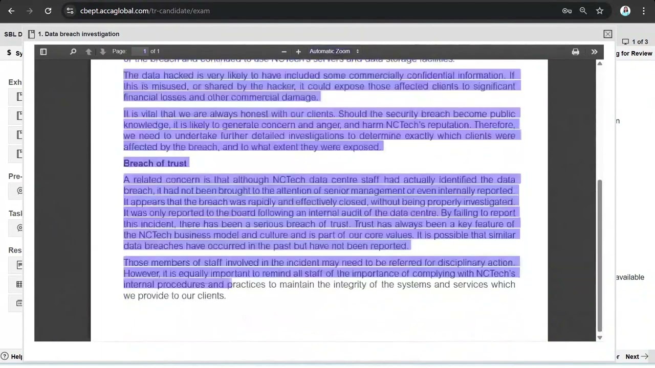 SBL - NC Tech Answer Part 1 II ACCA SBL Classes II ACCA SBL Mock Paper II ACCA SBL Complete Paper