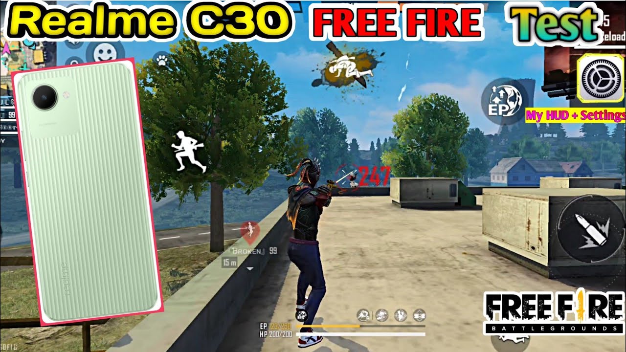 Realme C30 Free Fire Test | Realme C30 Free Fire Gameplay + Heating + Battery Drain Test. #freefire