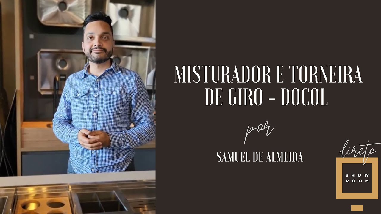 Misturador para banheiro de mesa Docol Giro