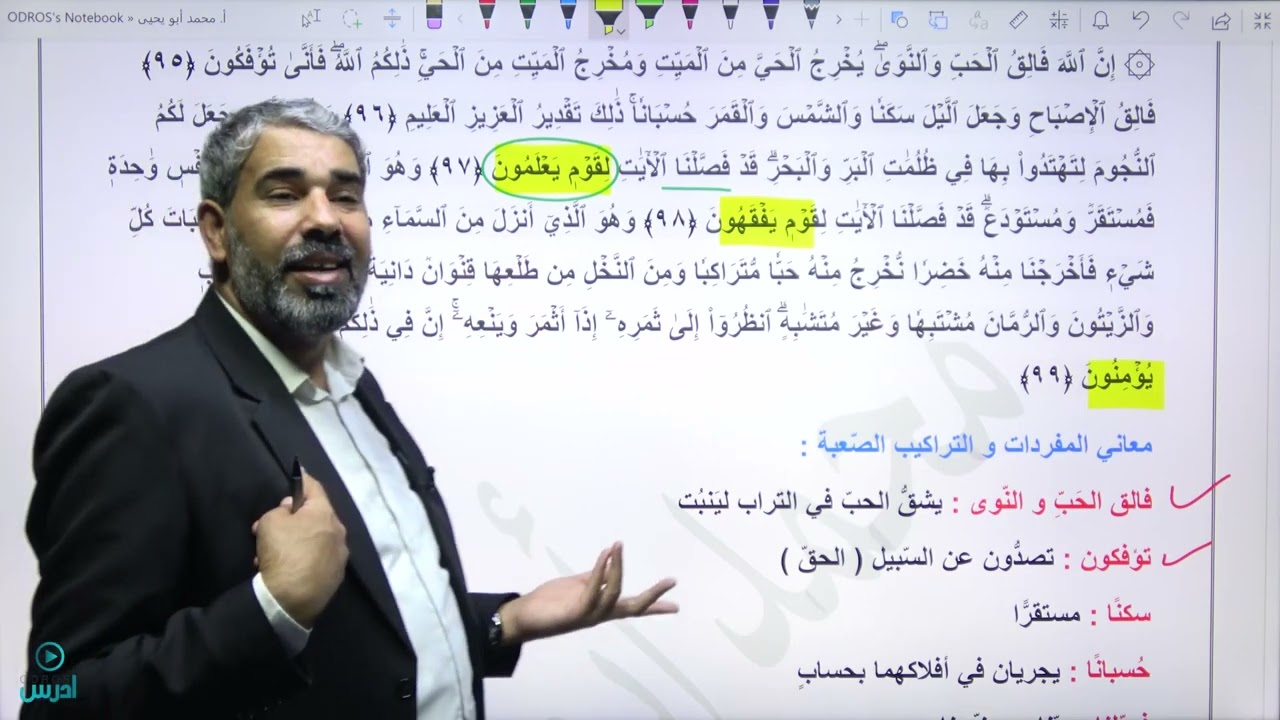 الوحدة الأولى جيل ٢٠٠٩ ( سورة الأنعام ) 