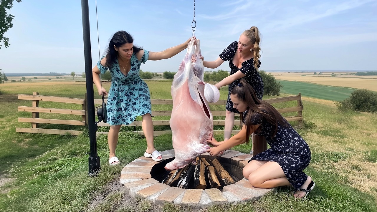 Rustic Bliss! Slow-Roasting a Whole Lamb in an Underground Tandoor!