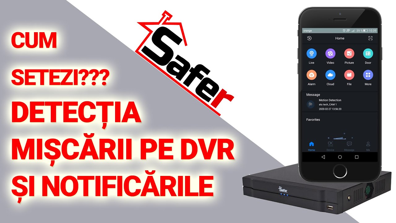 Cum setezi detectia la miscare pe un DVR Safer FULL HD