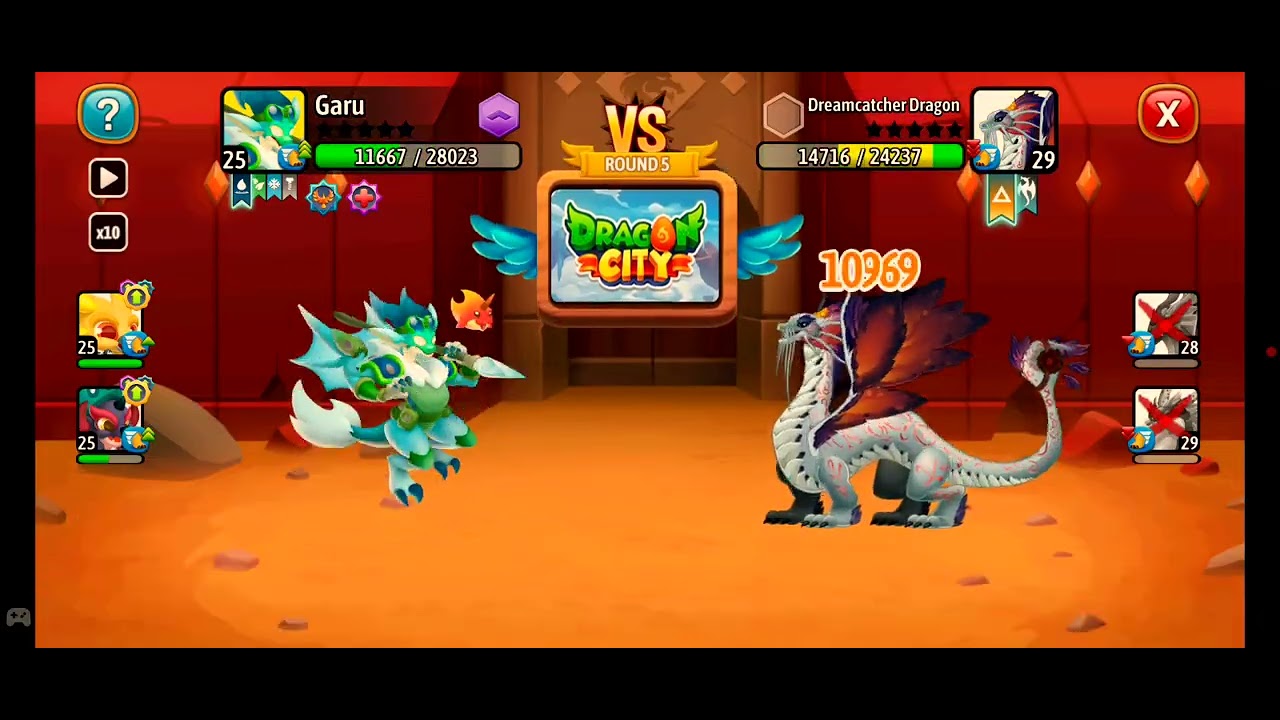 Playing dragon city