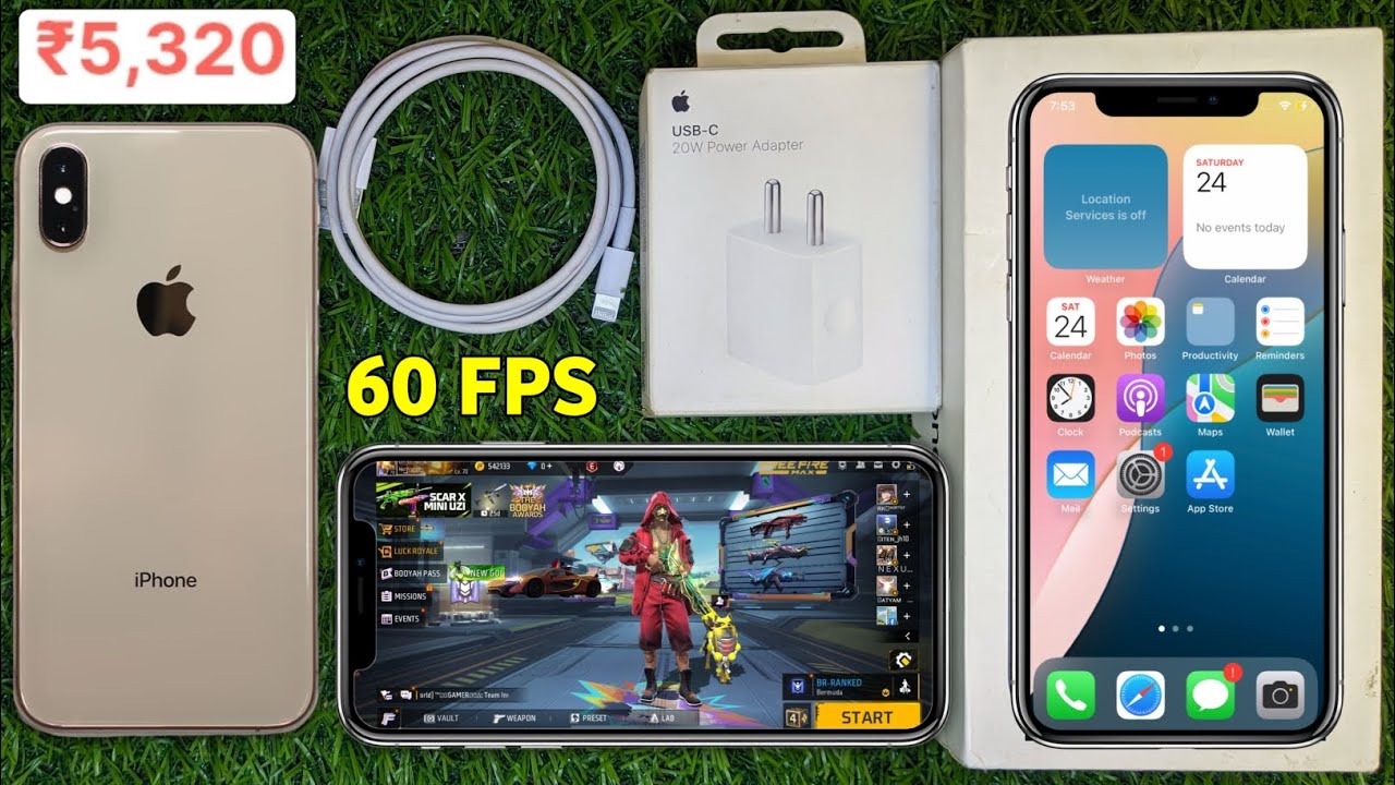 iphone xs unboxing gaming test // iphone xs gaming test // iphone xs free fire gameplay
