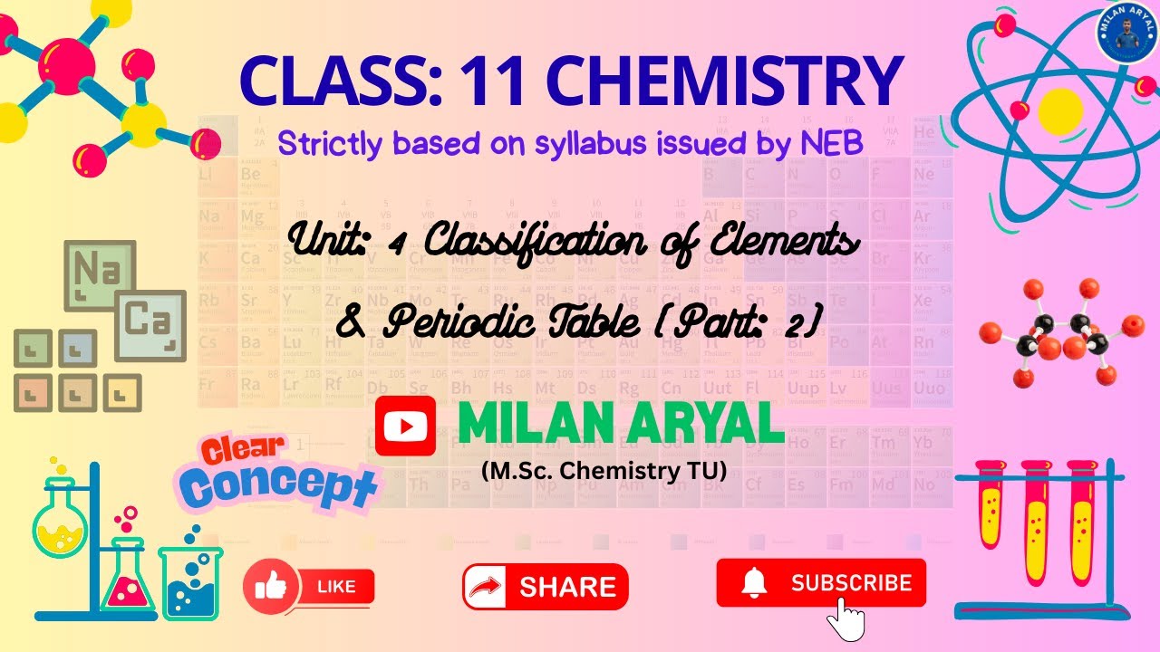 Class: 11 || Chemistry || Physical Chemistry || Periodic Table || Part: 2