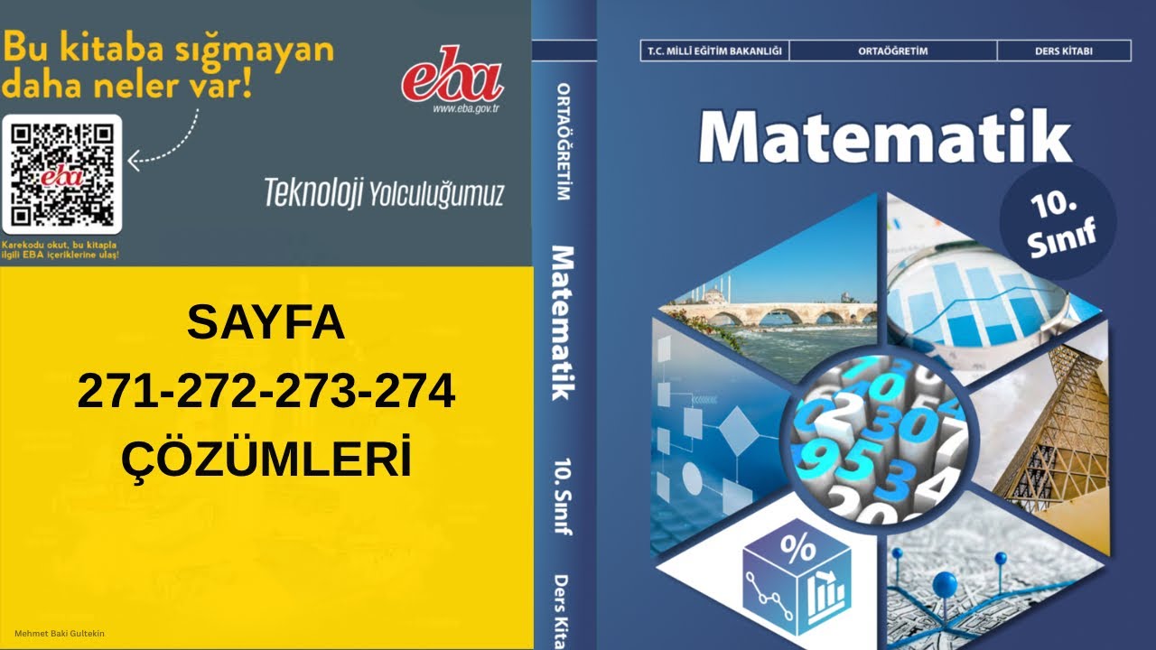 10. Sınıf MEB Matematik kitabı Sayfa 271-272-273-274 Çözümleri