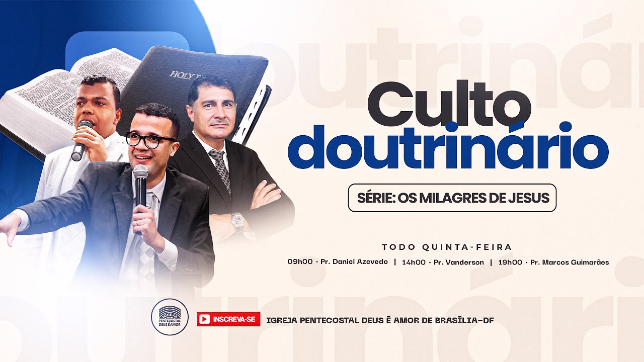 09h45 | IPDA AO VIVO | Igreja Deus é Amor de Brasília/DF | CULTO DOUTRINÁRIO