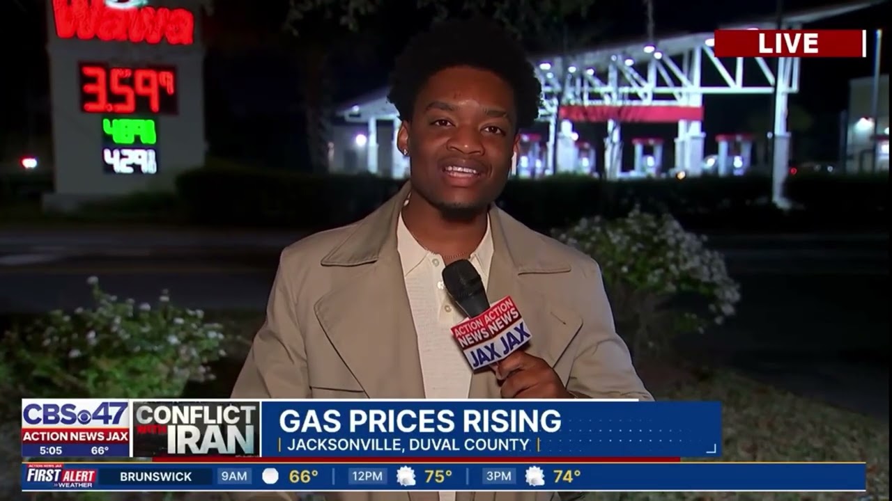 Gas prices in Jacksonville rise amid Iran conflict
