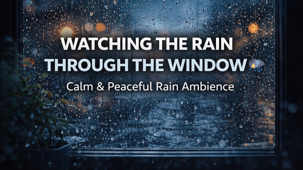 Watching the Rain Through the Window 🌧️ Calm & Peaceful Rain Ambience