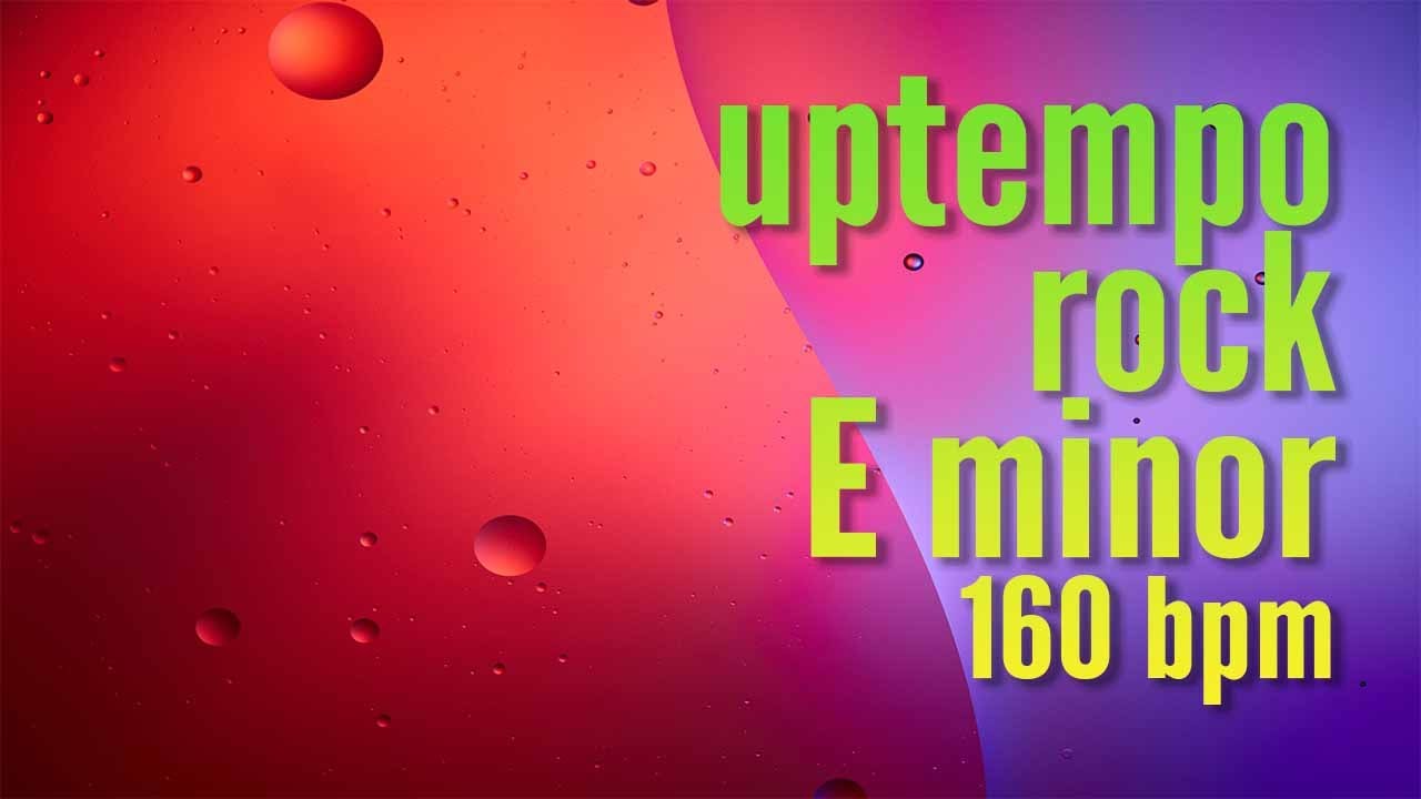Uptempo Piano Rock in E Minor for Songwriting / Guitar | 160bpm Backing Track