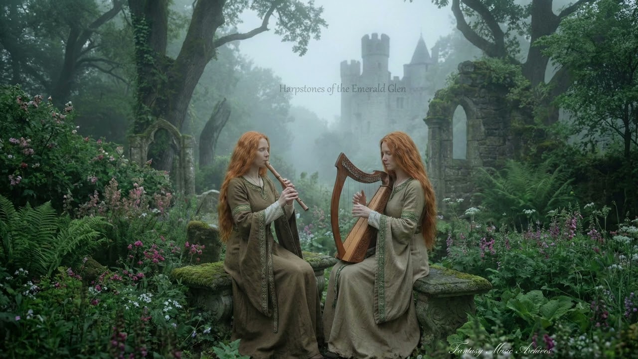 Relaxing Music from the Garden of Camelot - Celtic Flute & Harp Instrumental for Study and Sleep