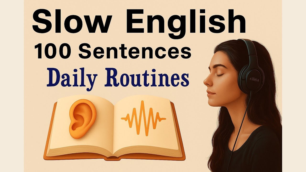 100 Daily Routine English Sentences | Slow Listening & Speaking Practice (A1–A2) | English Podcast