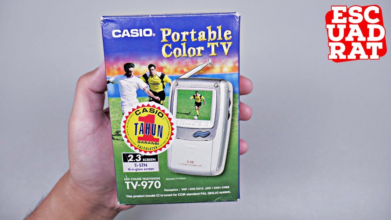 Распаковка Портативный Цветной Телевизор CASIO TV-970 2001 (Новый Старый Сток) Россия