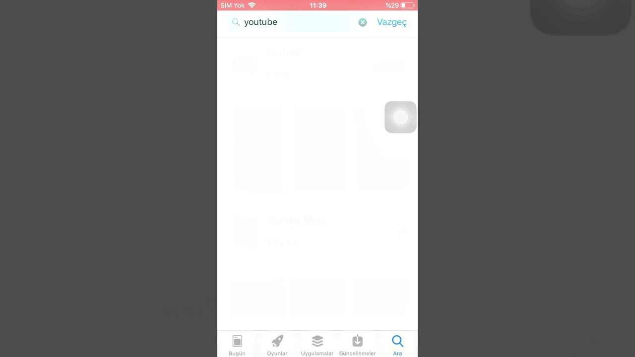 iPhone 6 (iOS s&uuml;r&uuml;m&uuml; d&uuml;ş&uuml;k olan) telefonlara YouTube y&uuml;kleme