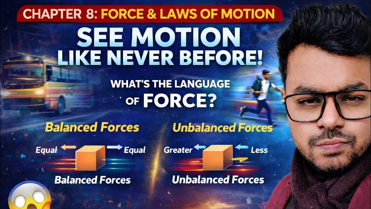 ​Lecture 1 : Class 9 Physics | force and laws of motion :A Complete Different Perspective