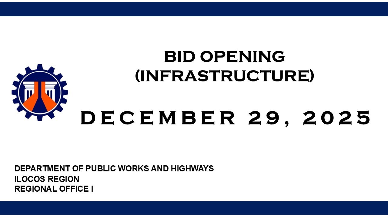 Procurement Livestream for DPWH ROI on December 29, 2025 BID OPENING (INFRASTRUCTURE)