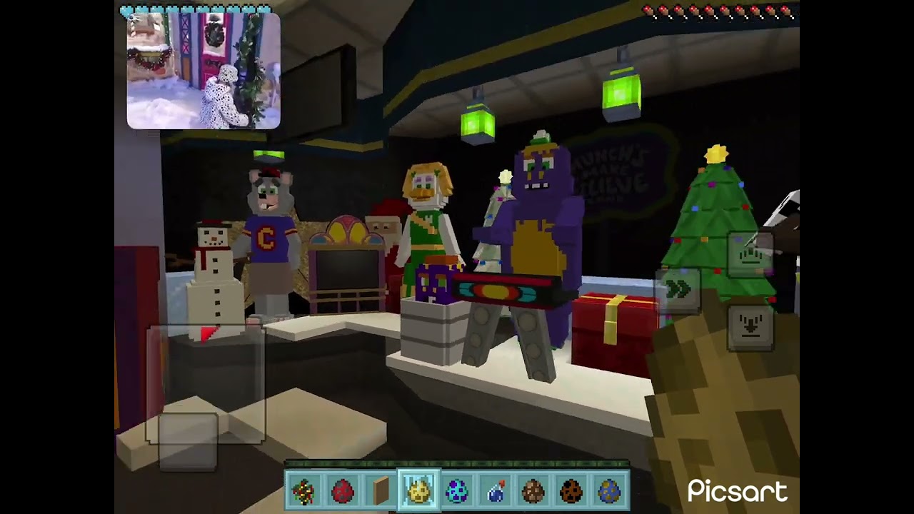 Mincraft Chuck E. Cheese showcase for Christmas 🎄☃️🎉
