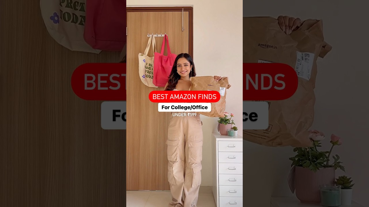 #AmazonFinds Tote Bag Under ₹599 #totebag #amazonfashion #amazonhaul #amazon #fyp #foryou #tryonhaul