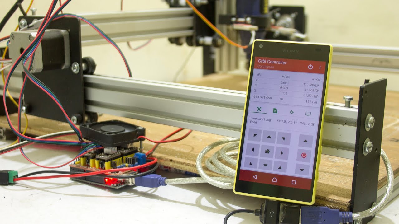 Menjalankan mesin cnc dengan hp android
