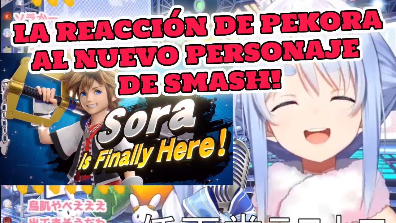 La reacción de Pekora a la revelación de Sora en Smash! [Hololive] [Sub. Español]