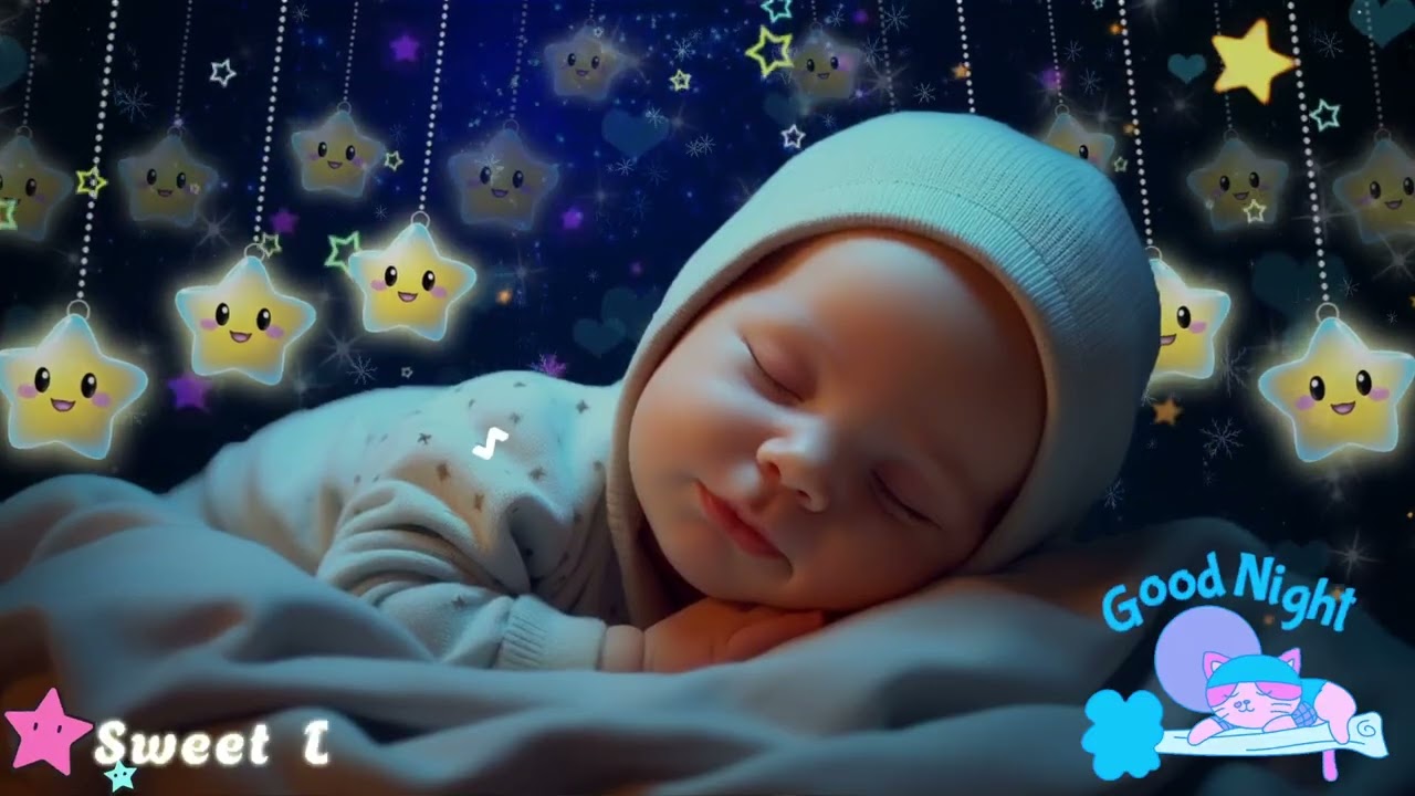 Baby Sleep Music💤Baby Fall Asleep Instantly in 3 Minutes🌙Gentle Deep Sleep🎵Mozart & Brahms Lullaby